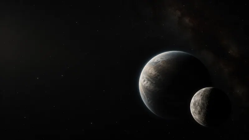 A moon holding one face permanently toward its planet, the far side never turned into view.
